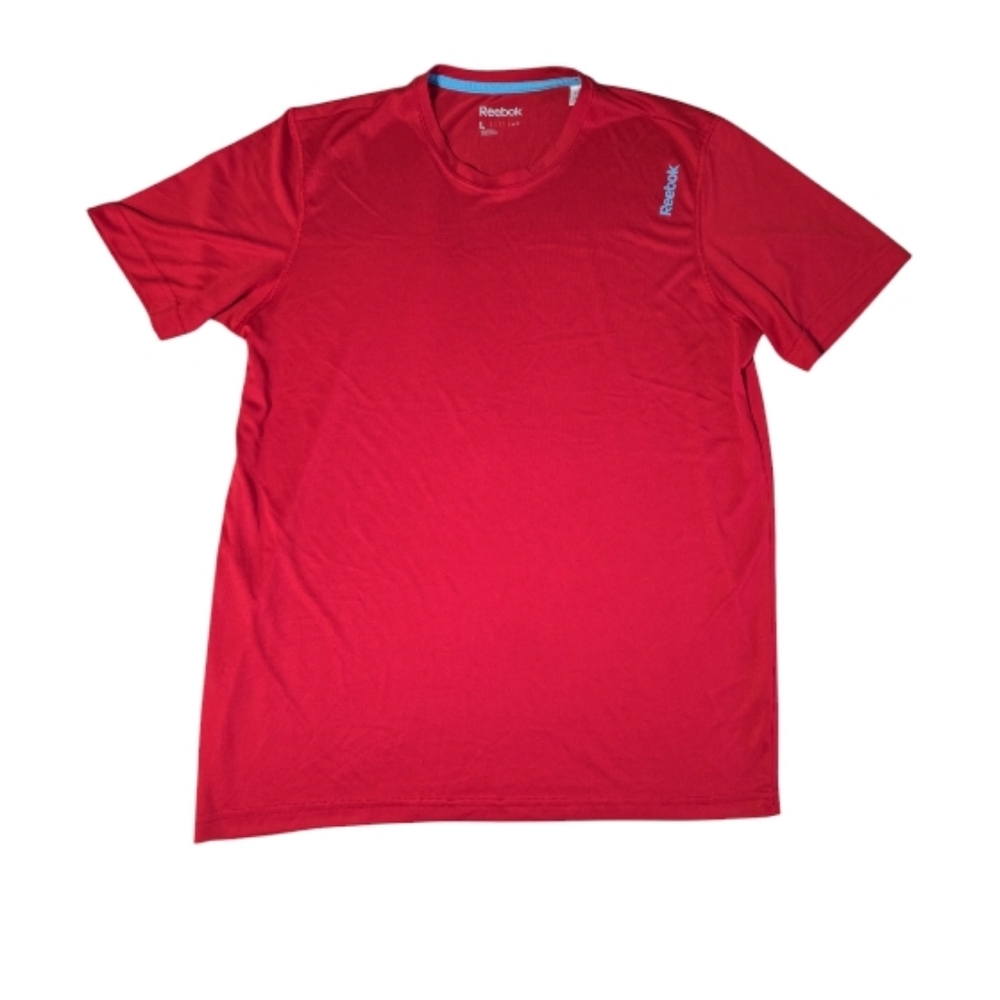 Reebok Workout Ready Poly Tech Top Shirt Red Men's Size Large